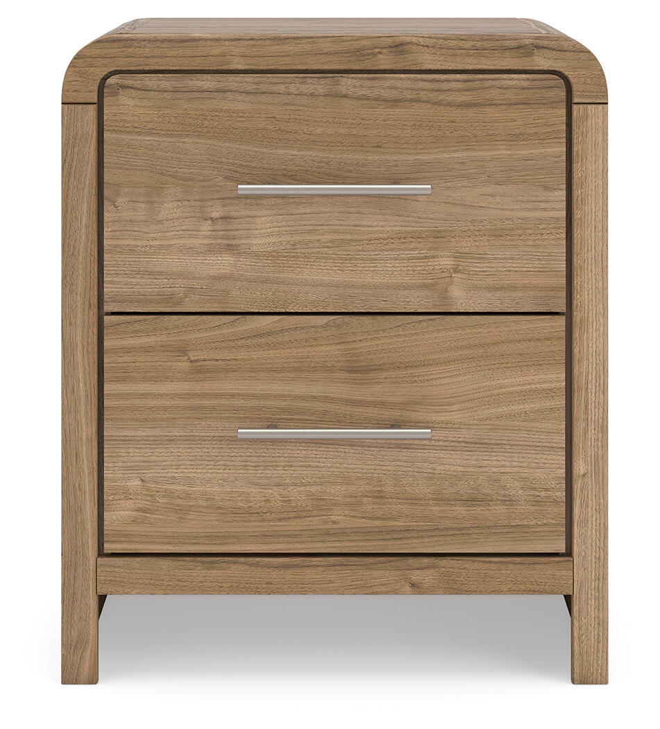 Dovander - Two Drawer Night Stand - Warm Natural Brown