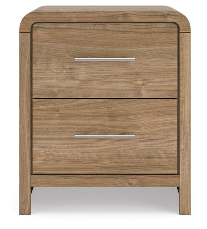 Dovander - Two Drawer Night Stand - Warm Natural Brown
