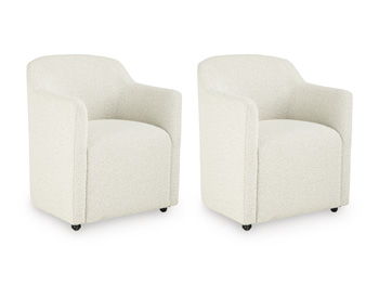 Darimore - Dining Upholstered Arm Chair (Set of 2) - Off White