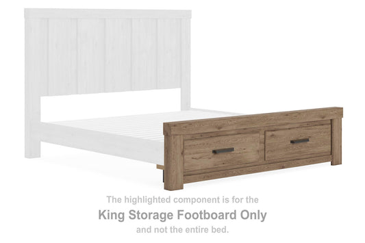 Garistyn - King Storage Footboard - Light Brown