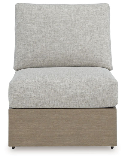 Kimpton Isle - Armless Chair With Cushion - Brown / Beige