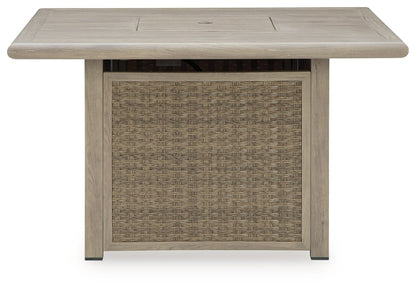 Carisbo - Square Fire Pit Table - Beige