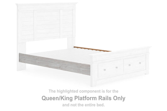 Fenderport - Queen/King Platform Rails - Whitewash