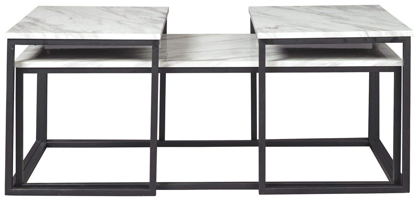 Donnesta - Occasional Table Set (Set of 3) - Gray / Black