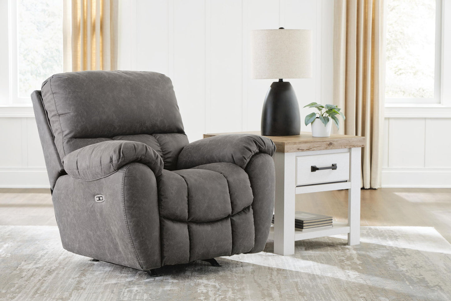 Hadrian Pike - Power Rocker Recliner With Adjustable Headrest - Galaxy