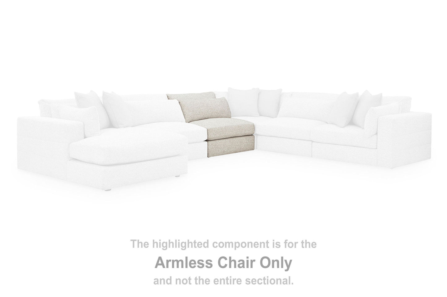 Stonecroft Manor - Armless Chair - Snowstone