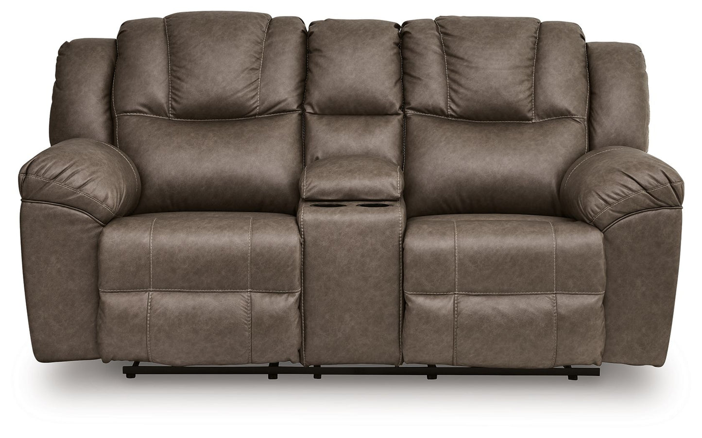 Knoxlee - Double Reclining Loveseat With Console - Driftwood
