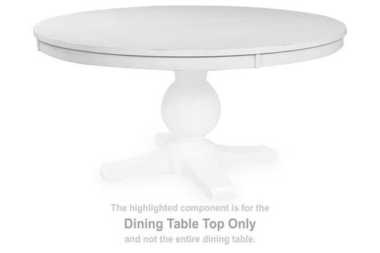 Chadworth - Round Dining Room Table Top - White