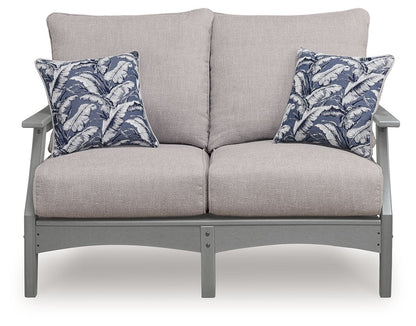 Lone View Bay - Loveseat With Cushion - Gray