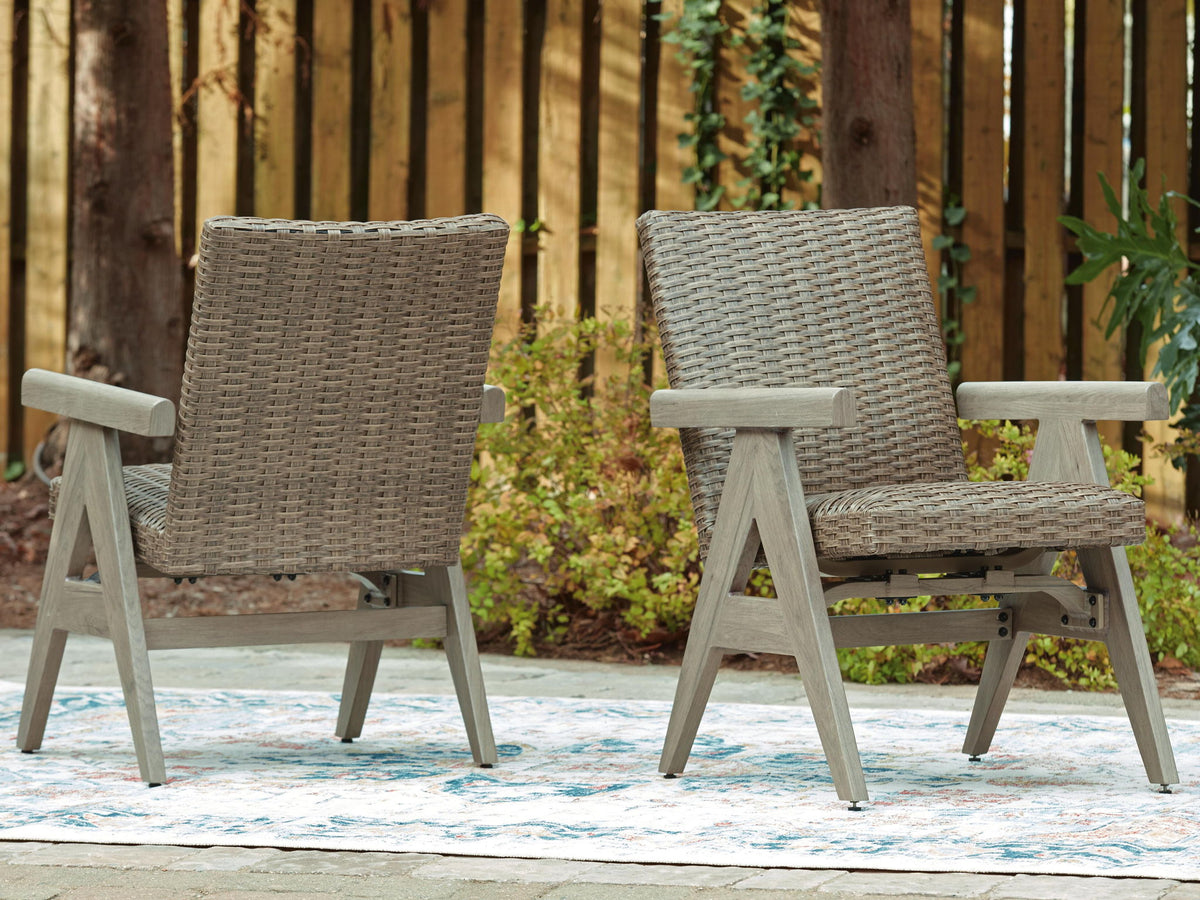 Carisbo - Rocking Arm Chair (Set of 2) - Beige