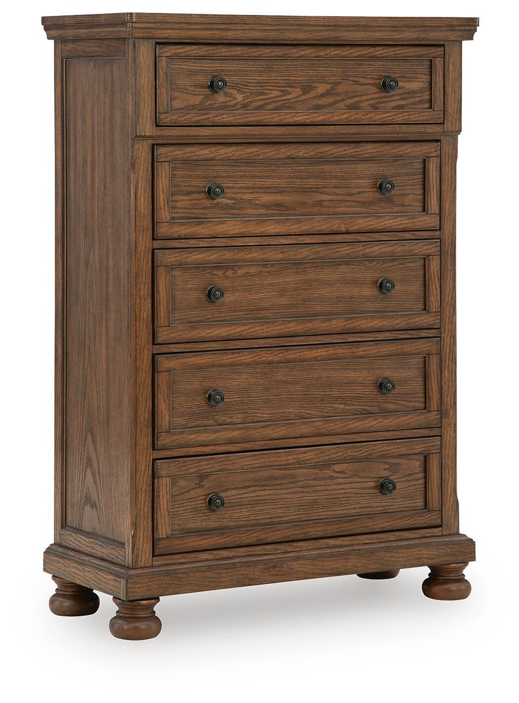 Havenstein - Five Drawer Chest - Warm Brown