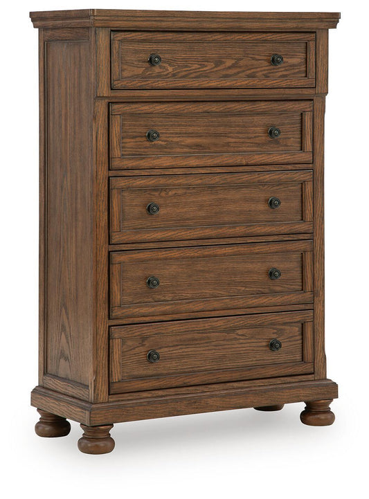 Havenstein - Five Drawer Chest - Warm Brown