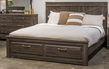 Brazen Valley - King Panel Headboard - Dark Brown