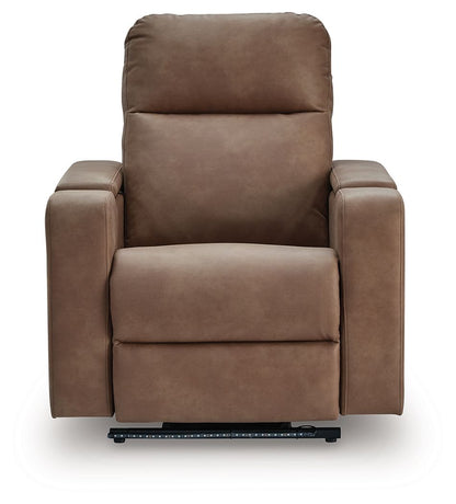 Flinlock - Glider Power Recliner With Audio System - Caramel