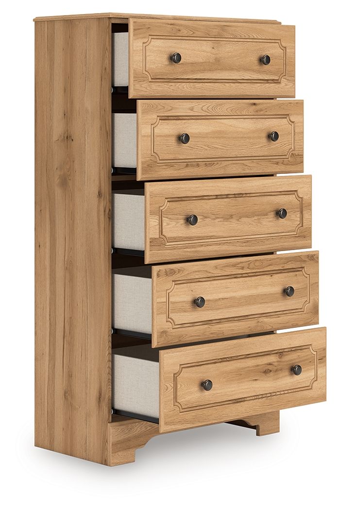 Galletyn - Five Drawer Chest - Warm Brown