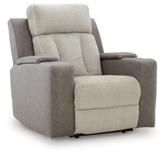 Stately Check - Power Recliner With Adj Headrest - Sisal