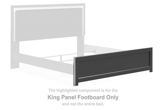 Birmonton - King Panel Footboard - Black