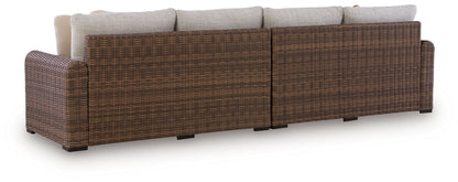 Angel Island - RAF/LAF Loveseat With Cushion (Set of 2) - Beige / Brown