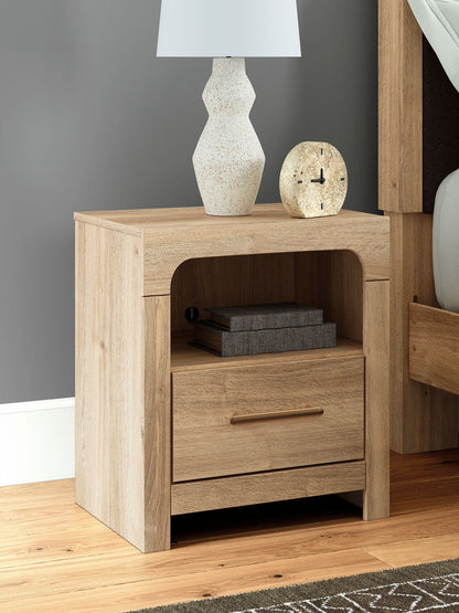 Hollymount - One Drawer Night Stand - Tan