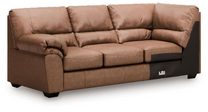 Whitlock - LAF Sofa With Corner Wedge - Caramel