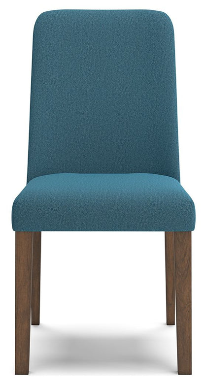 Lyncott - Dining Uph Side Chair (Set of 2) - Blue / Brown