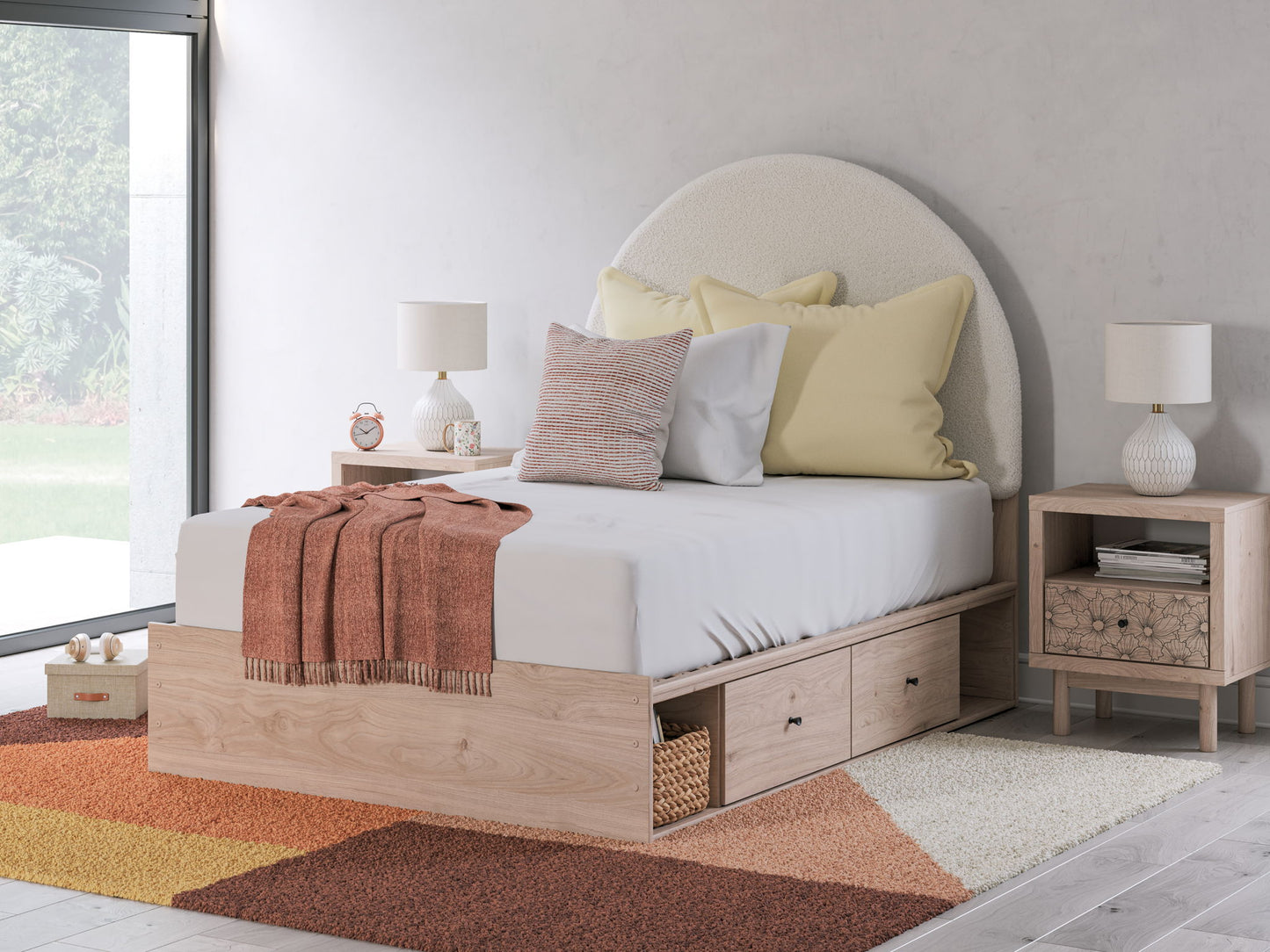 Shapella - Upholstered Panel Storage Bed