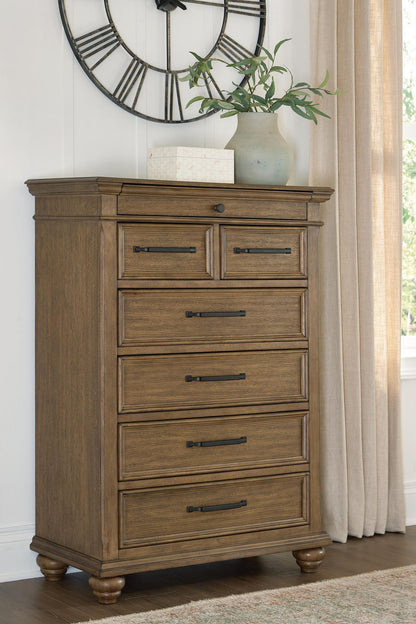 Waynely - Seven Drawer Chest - Medium Brown