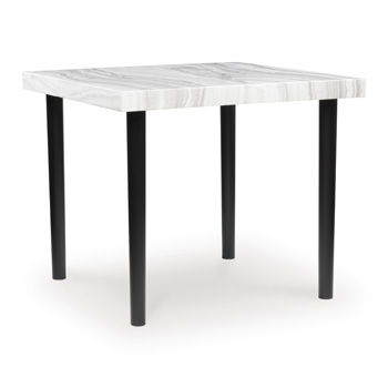 Lilyberg - Square Dining Room Counter Table - Gray / Black