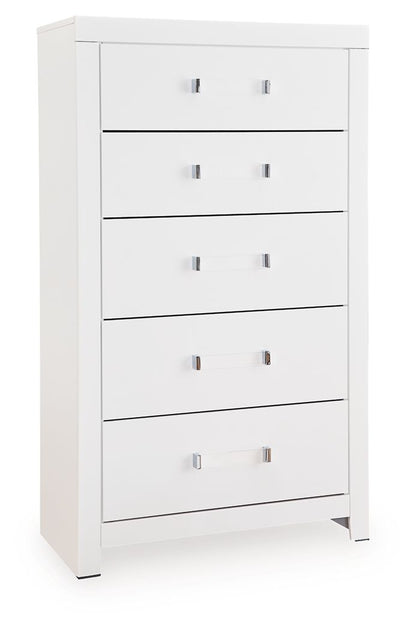 Raechalla - Five Drawer Chest - White