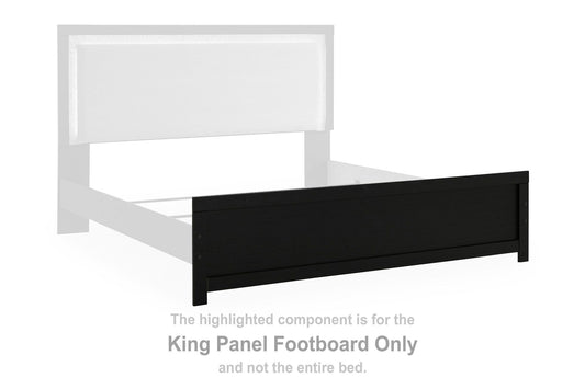 Raechalla - King Panel Footboard - Black