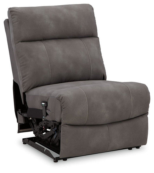 Next-Gen Durapella - Power Armless Recliner With Adj Headrest - Slate