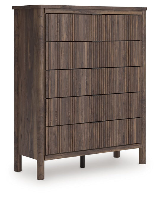 Cadmori - Five Drawer Wide Chest - Brown