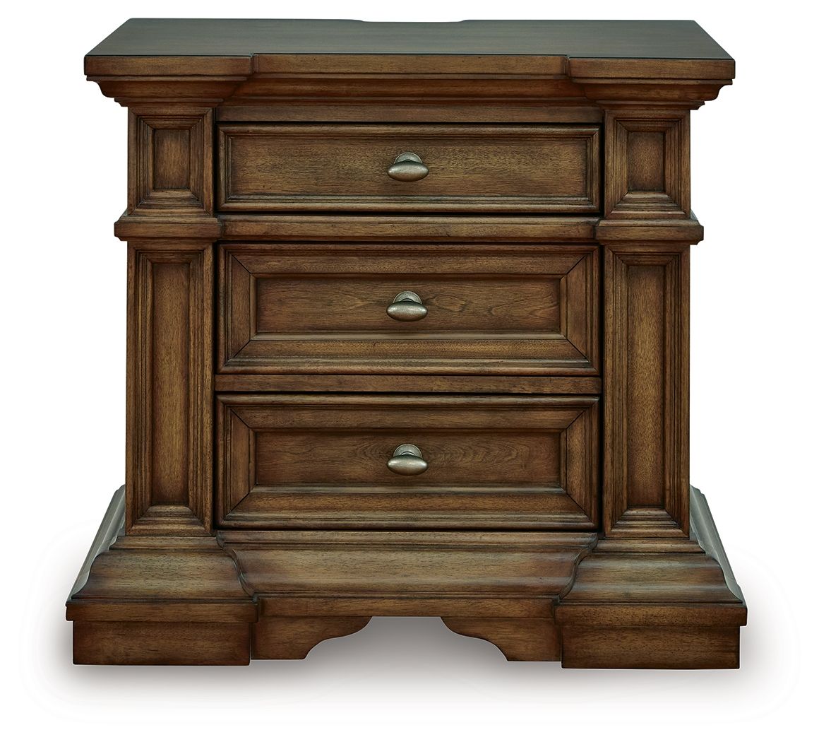 Channley - Three Drawer Night Stand - Brown