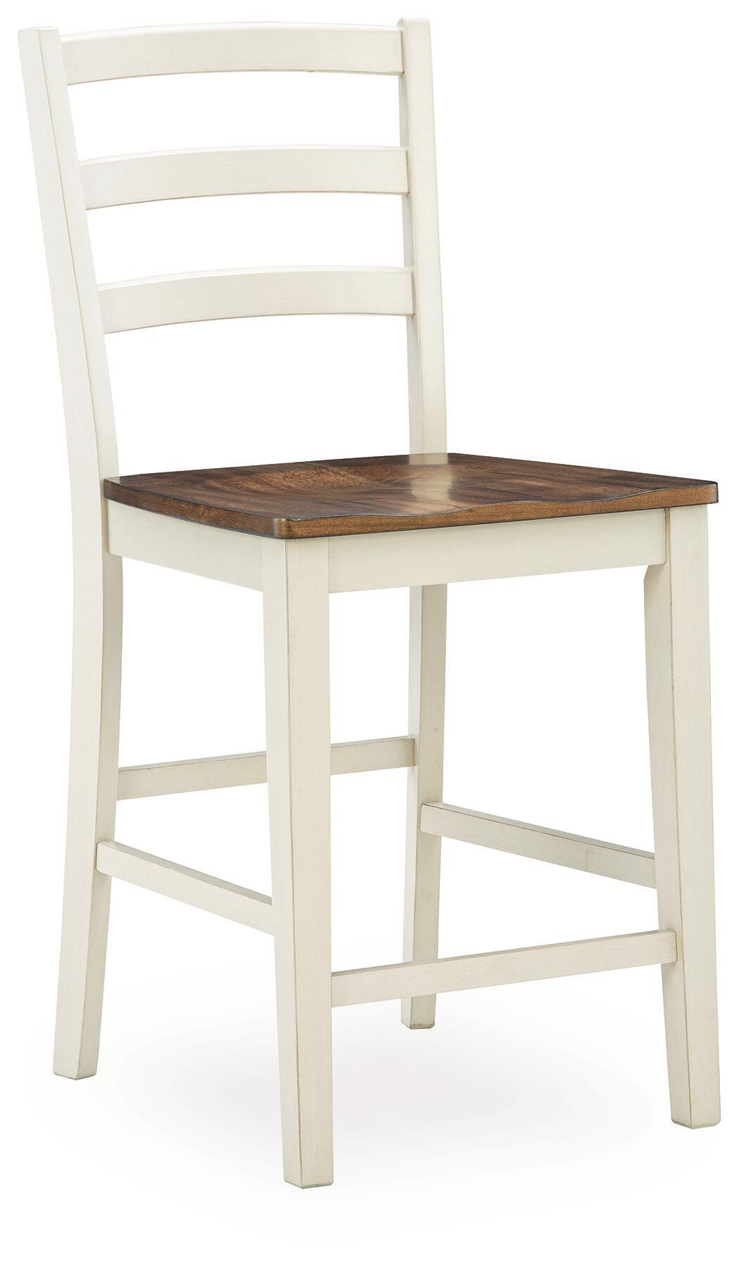 Jendanton - Barstool (Set of 2) - Brown / Antique White