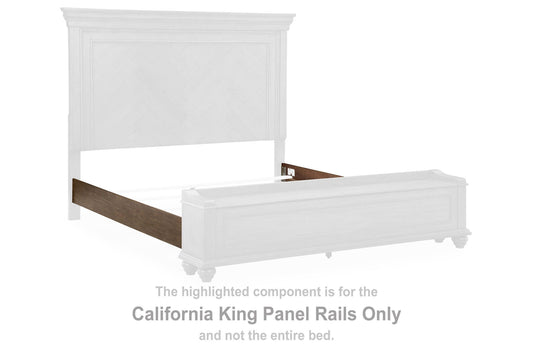 Waynely - California King Panel Rails - Medium Brown