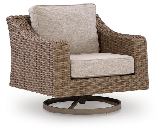 Revare Beach - Swivel Lounge With Cushion - Beige