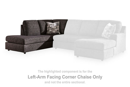 Coralene - LAF Corner Chaise - Onyx