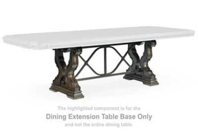 Maylee - Rectangular Drm Extension Table Base - Dark Brown