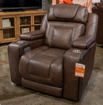 Stargin - Power Recliner With Adjustable Headrest - Hickory
