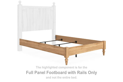 Galletyn - Full Panel Footboard With Rails - Warm Brown