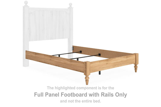 Galletyn - Full Panel Footboard With Rails - Warm Brown