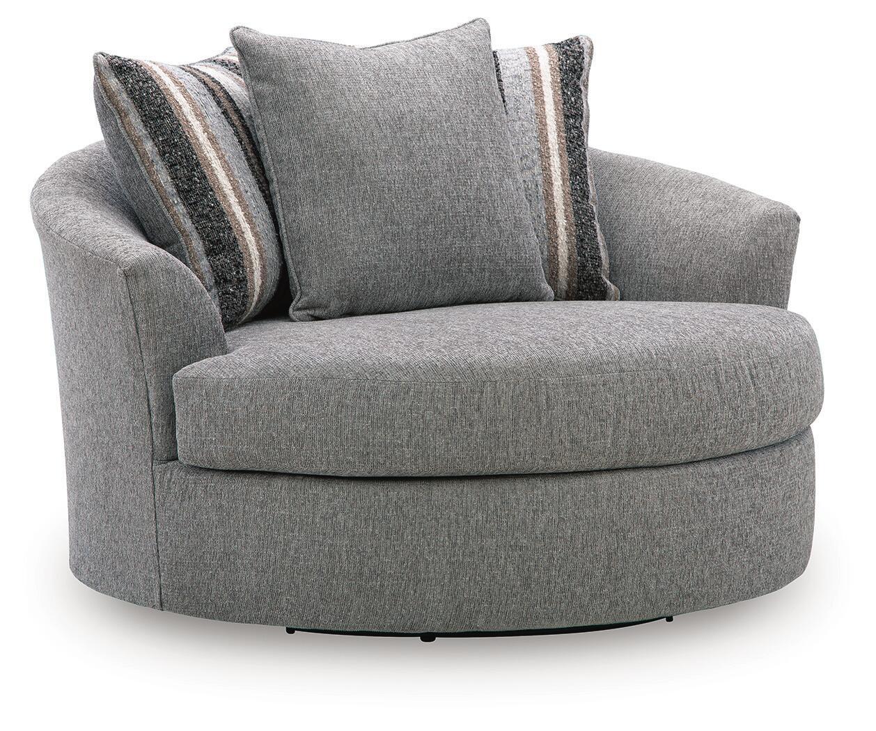 Ellington Pike - Oversized Swivel Accent Chair - Smolder