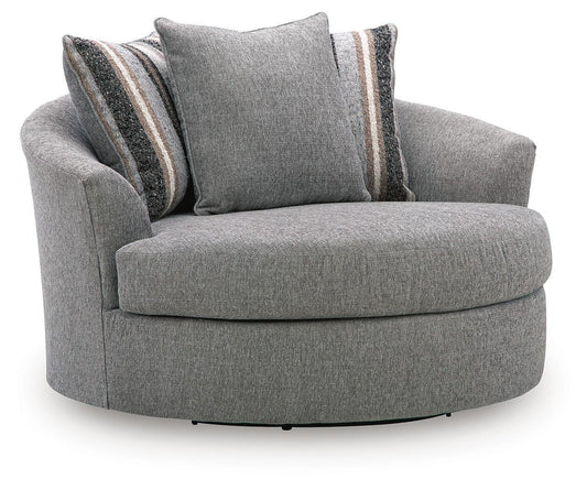 Ellington Pike - Oversized Swivel Accent Chair - Smolder