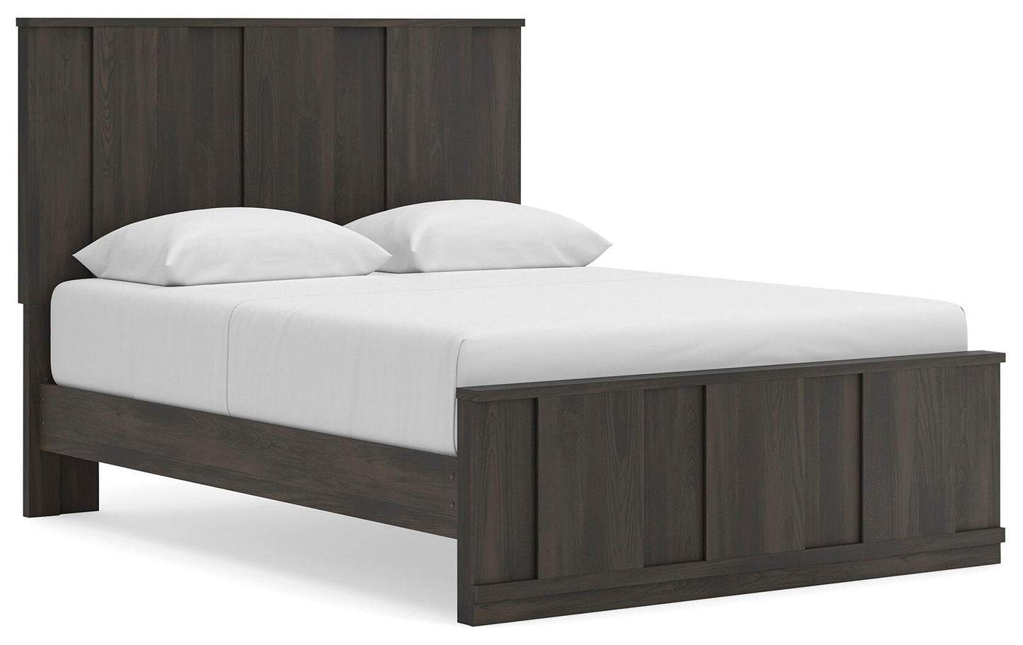 Jadiston - Queen Panel Platform Bed - Dark Brown