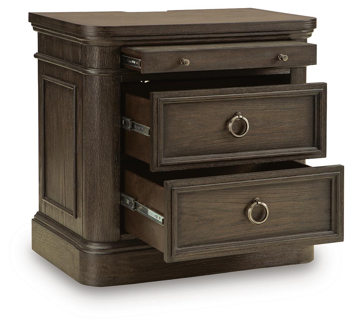 Bannette - Two Drawer Night Stand - Dark Brown