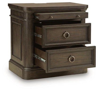 Bannette - Two Drawer Night Stand - Dark Brown