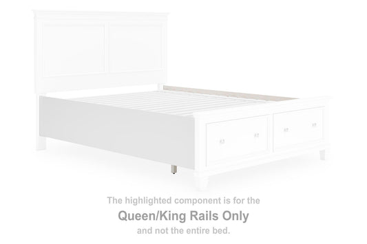 Fortman - Queen/King Rails - White