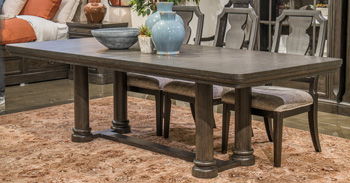 Bannette - Rectangular Dining Room Extension Table Base - Dark Brown