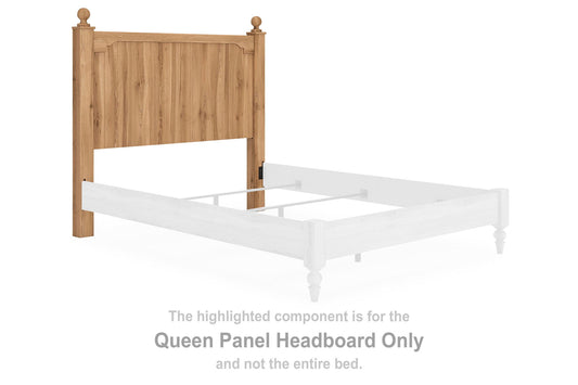 Galletyn - Queen Panel Headboard - Warm Brown