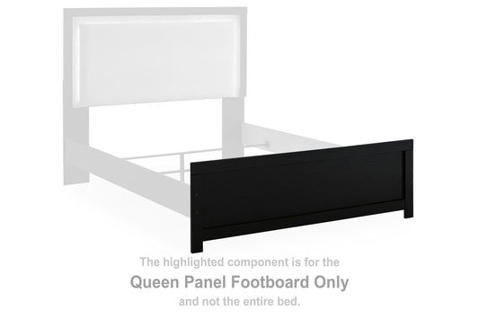 Raechalla - Queen Panel Footboard - Black